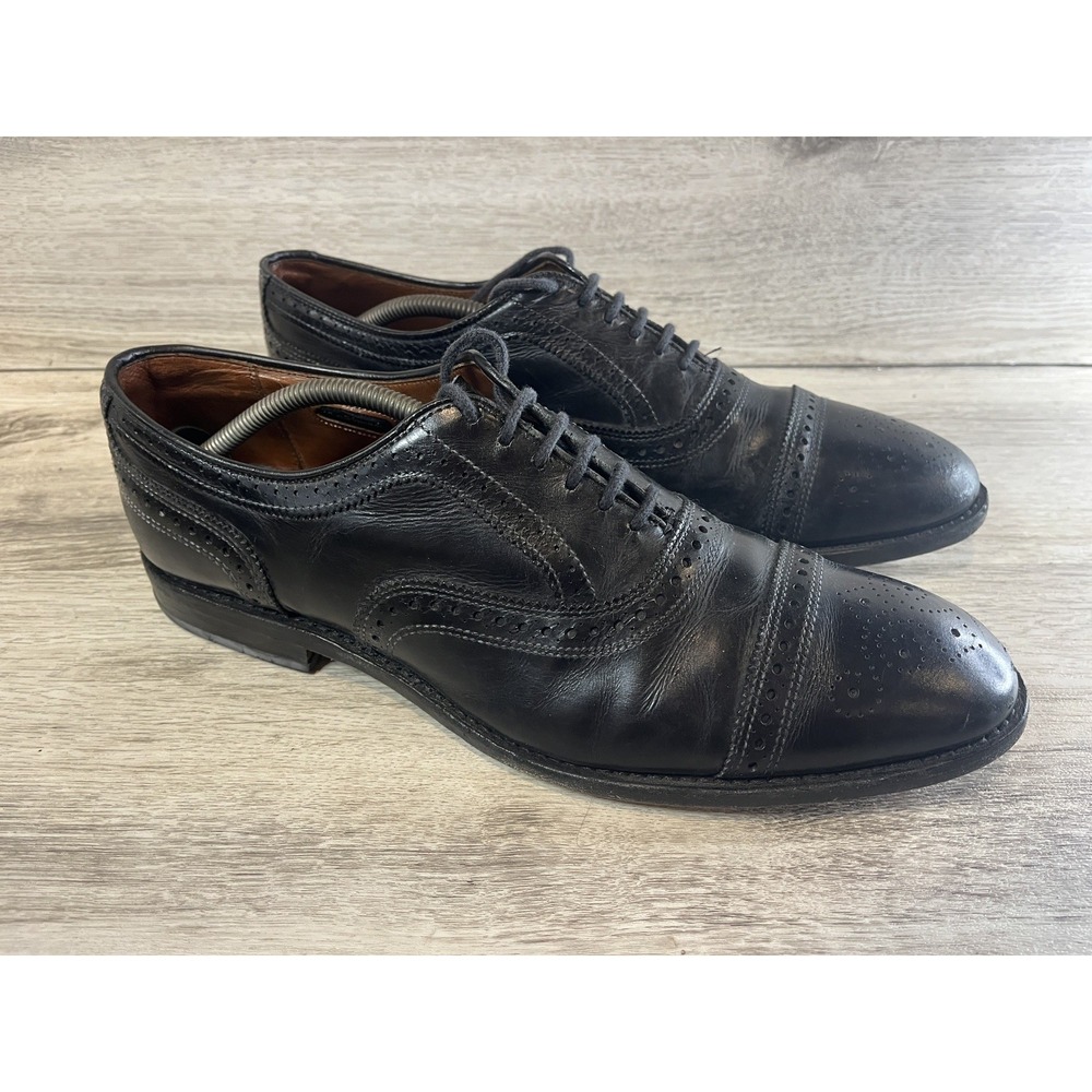 Allen Edmonds Strand 6115 Sz 12 D Cap Toe Oxford Dress Shoes‎ Black Leather
